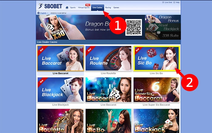 live casino sbobet